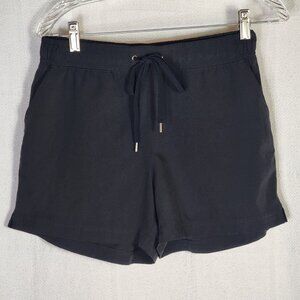 Tek Gear DryTek Poly Span Black Moisture Wicking Elastic Tie Waist Shorts Size S